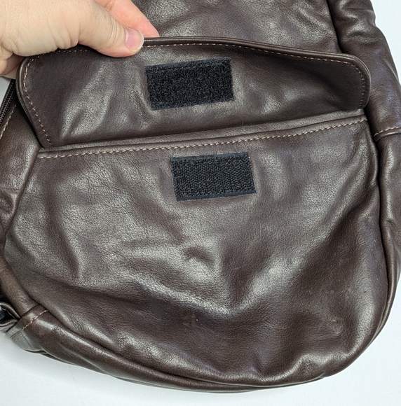 Ameribag Healthy Back Bag Brown Leather Crossbody Sling Bag - Picture 4 of 9